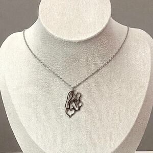 Mother Holding Baby Pendant Necklace